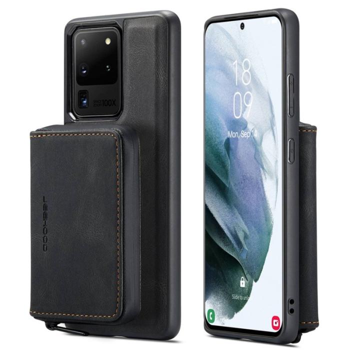 JEEHOOD - JEEHOOD Zipper Wallet Skal för Samsung Galaxy S20 Ultra - Svart