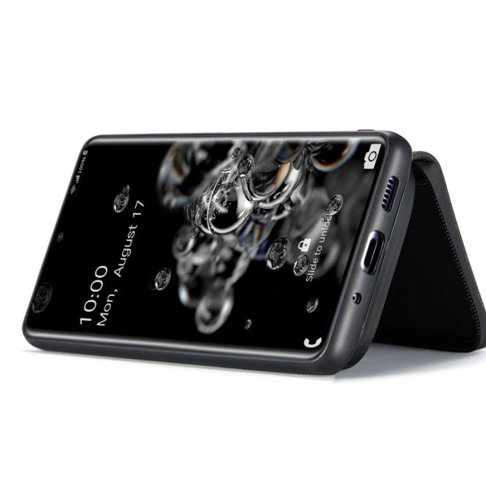 JEEHOOD - JEEHOOD Zipper Wallet Skal för Samsung Galaxy S20 Ultra - Svart