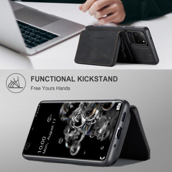 JEEHOOD - JEEHOOD Zipper Wallet Skal för Samsung Galaxy S20 Ultra - Svart