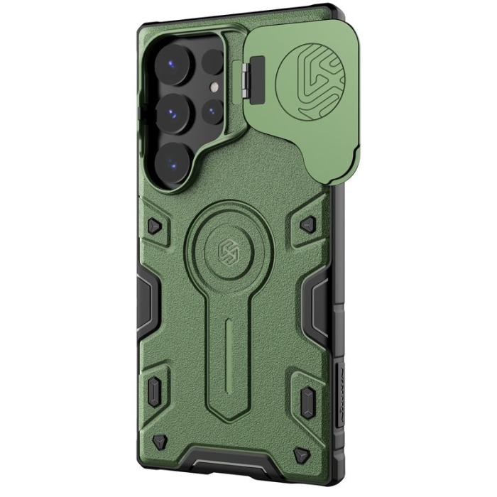 Nillkin - NILLKIN CamShield Armor Fodral för Samsung Galaxy S24 Ultra - Grön