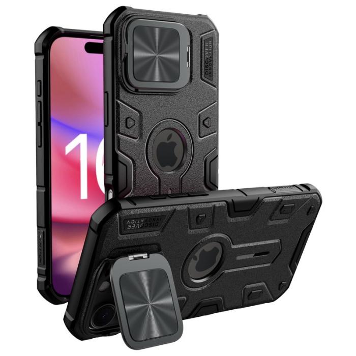 Nillkin - NILLKIN Camshield Armor Fodral iPhone 16 Pro Max Svart