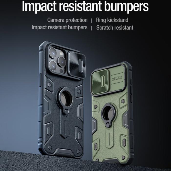 Nillkin - NILLKIN CamShield Armor iPhone 15 Pro Skal Skydd - Svart