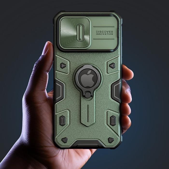 Nillkin - NILLKIN CamShield Armor Skal för iPhone 15 Pro Max - Grön