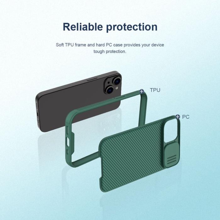 Nillkin - NILLKIN CamShield Pro iPhone 14 Plus Skal Hybrid Blå