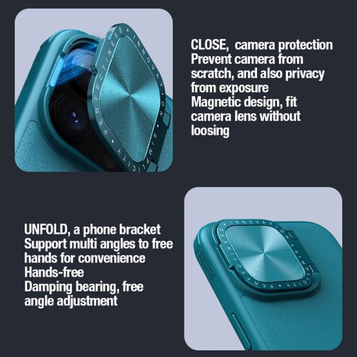 Nillkin - NILLKIN CamShield Prop iPhone 15 Pro Fodral Grön