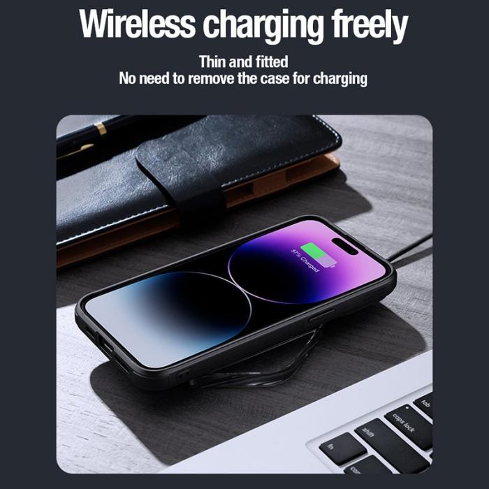 Nillkin - NILLKIN CamShield Prop iPhone 15 Pro Max Skal Blå