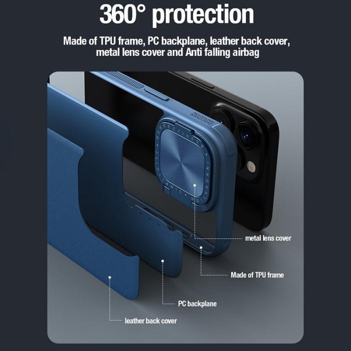 Nillkin - NILLKIN CamShield Prop iPhone 15 Pro Max Skal Grön