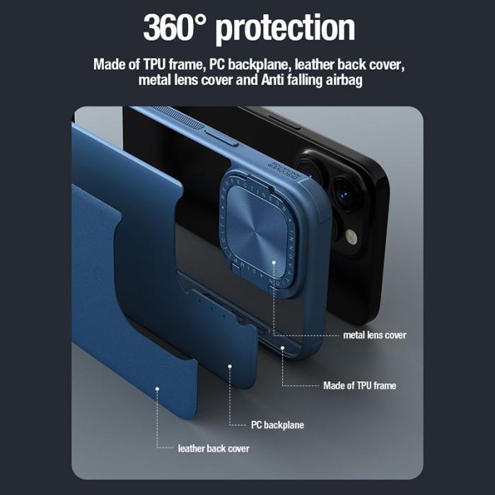 Nillkin - NILLKIN CamShield Prop iPhone 15 Pro Max Skal Kamera Skydd Grön