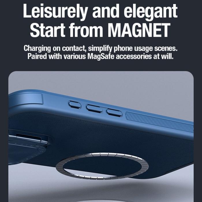 Nillkin - NILLKIN CamShield Prop iPhone 15 Pro Skal Blå