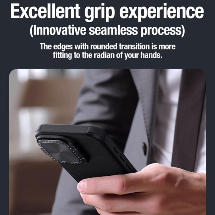 Nillkin - NILLKIN CamShield Prop iPhone 15 Pro Skal Blå