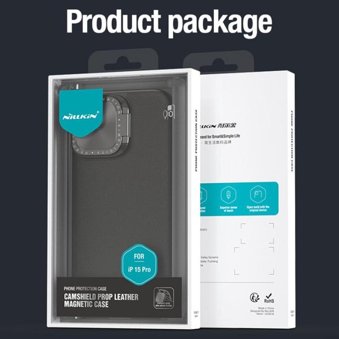 Nillkin - NILLKIN CamShield Prop iPhone 15 Pro Skal Blå