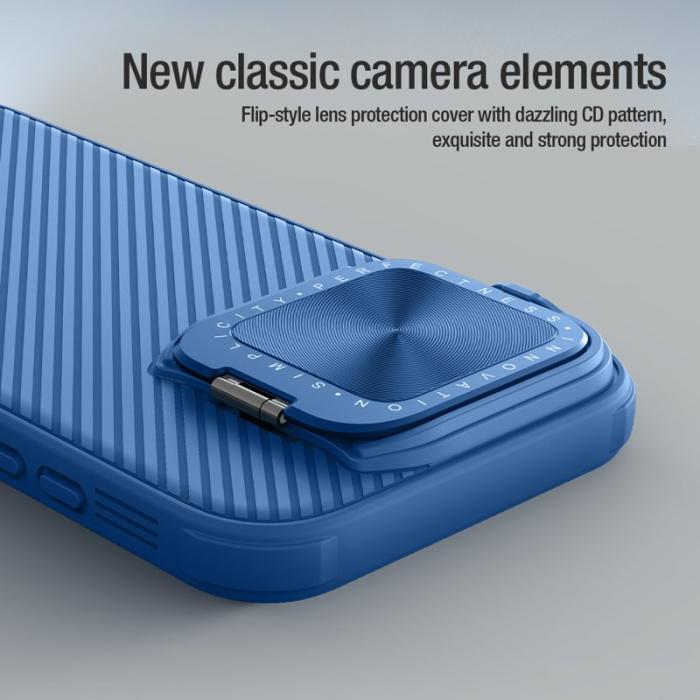 Nillkin - NILLKIN CamShield Prop iPhone 16 Pro Skal med Kamera Skydd Grön