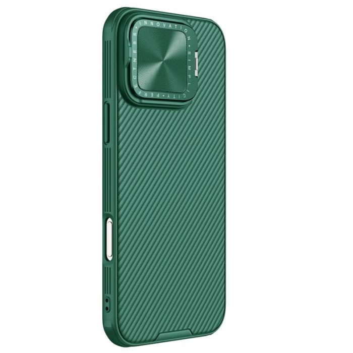 Nillkin - NILLKIN Camshield Prop Series iPhone 16 Pro Max Skal Grön