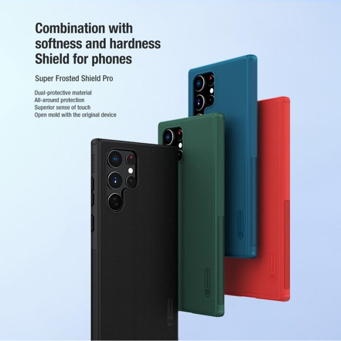 Nillkin - NILLKIN Frosted Shield Skal för Samsung Galaxy S22 Ultra 5G - Svart