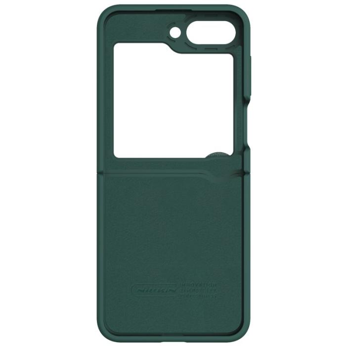 Nillkin - NILLKIN Galaxy Z Flip5 Liquid Silicone Skal med Fingerrem - Grön