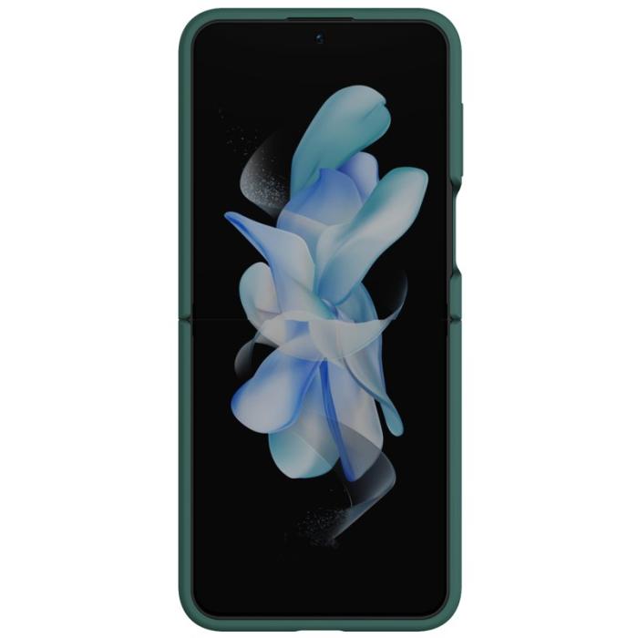 Nillkin - NILLKIN Galaxy Z Flip5 Liquid Silicone Skal med Fingerrem - Grön