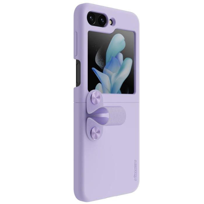 Nillkin - NILLKIN Galaxy Z Flip5 Liquid Silicone Skal med Fingerrem - Lila