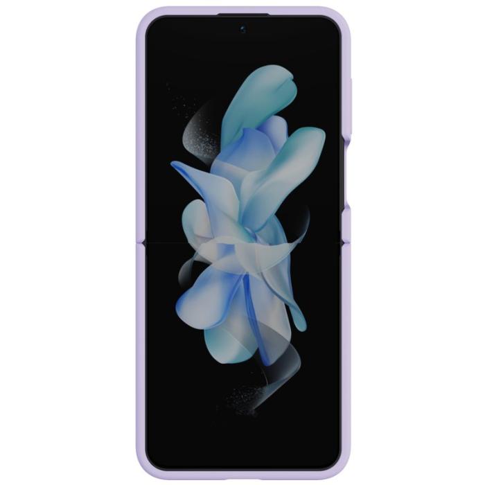 Nillkin - NILLKIN Galaxy Z Flip5 Liquid Silicone Skal med Fingerrem - Lila