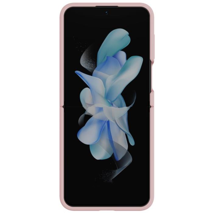Nillkin - NILLKIN Galaxy Z Flip5 Liquid Silicone Skal med Fingerrem - Rosa