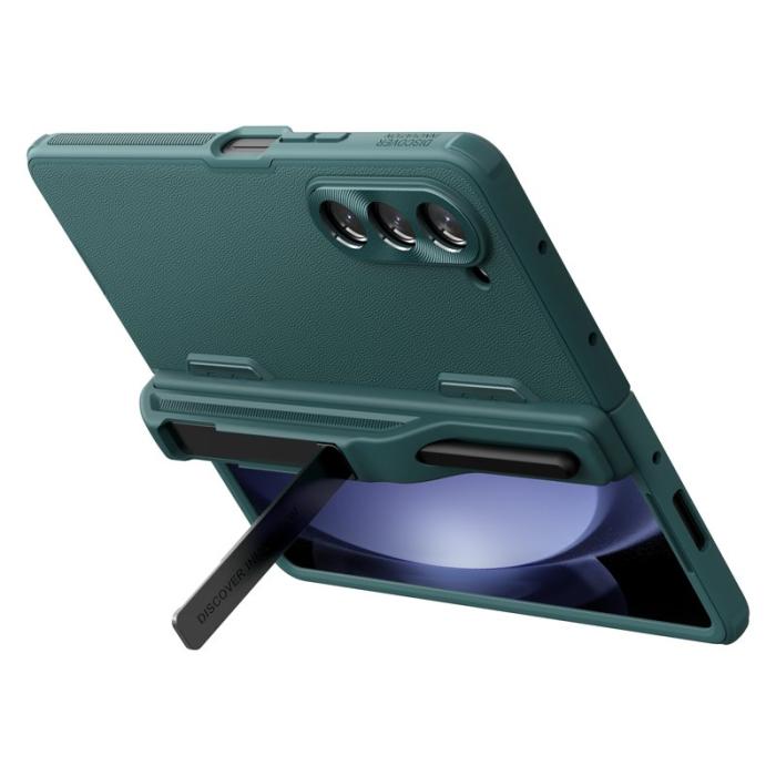 Nillkin - NILLKIN Galaxy Z Fold5 5G Fodral PU Läder Grön