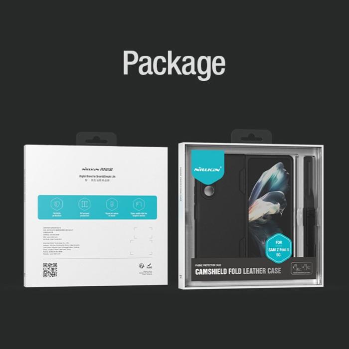 Nillkin - NILLKIN Galaxy Z Fold5 5G Fodral PU Läder Grön