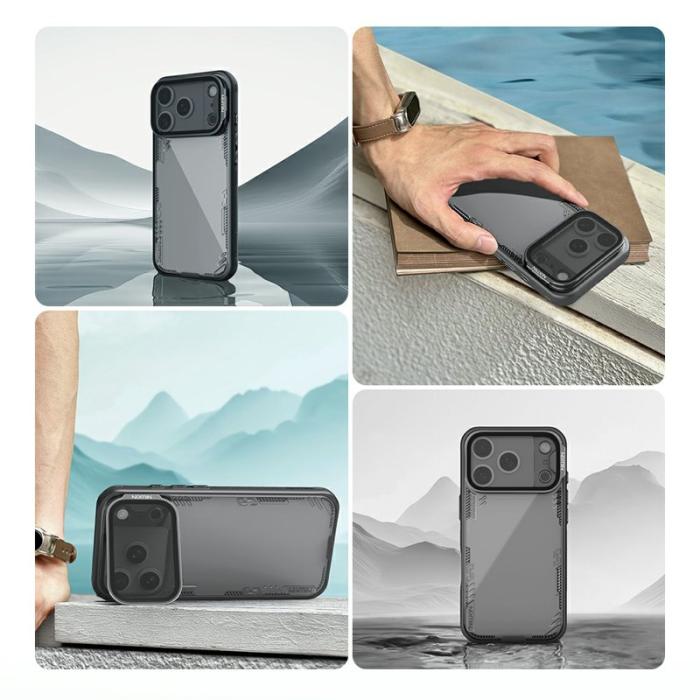 Nillkin - NILLKIN Iceblade CamProp iPhone 17 Pro Skal Klar Med Ställning