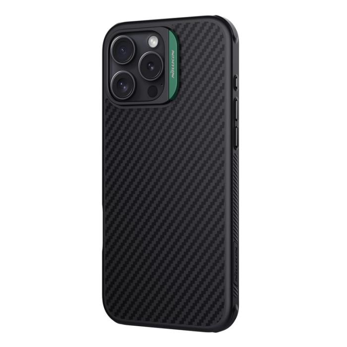 OEM - NILLKIN iPhone 16 Pro Max Skal Magnetisk Grön Kolfiber TPU + PC