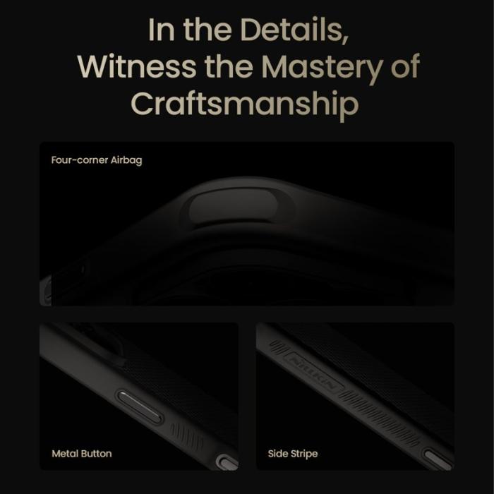 OEM - NILLKIN iPhone 16 Pro Max Skal Magnetisk Grön Kolfiber TPU + PC