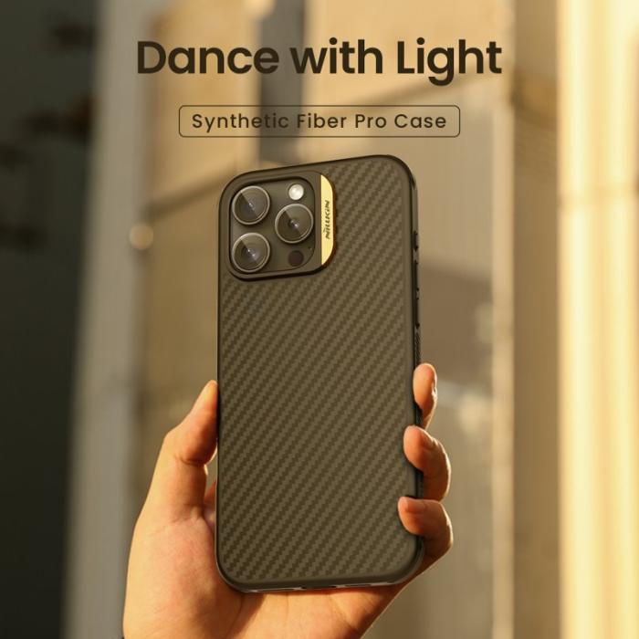 OEM - NILLKIN iPhone 16 Pro Max Skal Magnetisk Kolfiber Svart