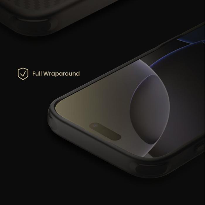 OEM - NILLKIN iPhone 16 Pro Skal Magnetiskt Kolfiber TPU + PC Svart