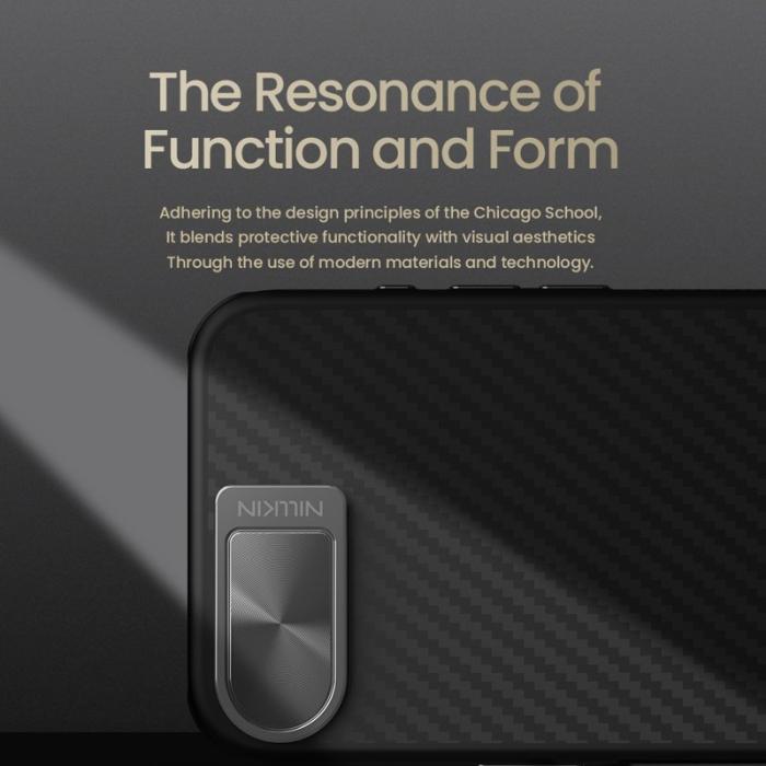 OEM - NILLKIN iPhone 16e Skal MagSafe TPU + Aramid Fiber Svart