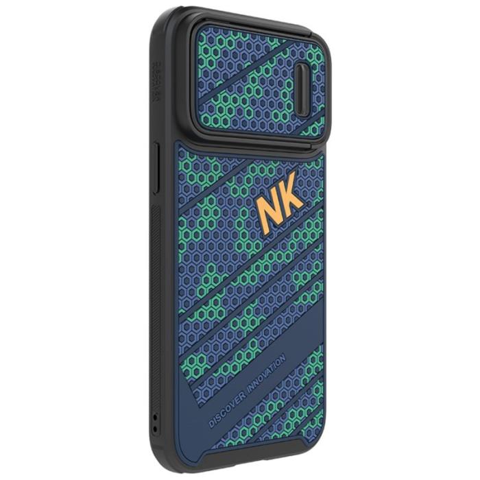 Nillkin - NILLKIN Magnetic Case iPhone 14 Pro Skal Honeycomb Textur Svart