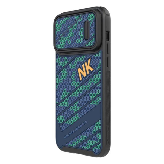 Nillkin - NILLKIN Magnetic Case iPhone 14 Pro Skal Honeycomb Textur Svart