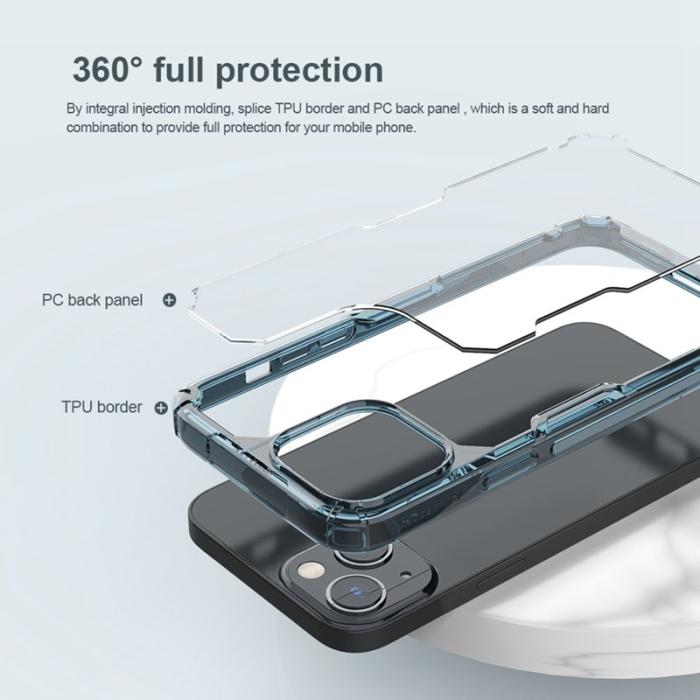 Nillkin - NILLKIN Nature Pro Clear Case iPhone 14/13 - Blå