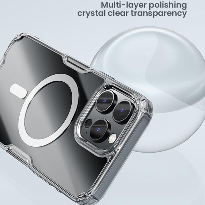 Nillkin - NILLKIN Pro Series iPhone 16 Pro Skal MagSafe TPU+PC Klar Blå
