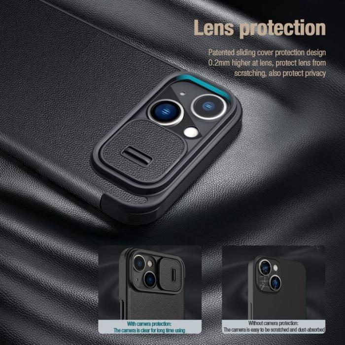 Nillkin - NILLKIN Qin Pro iPhone 14 Plus Skal med kortfack - Grön