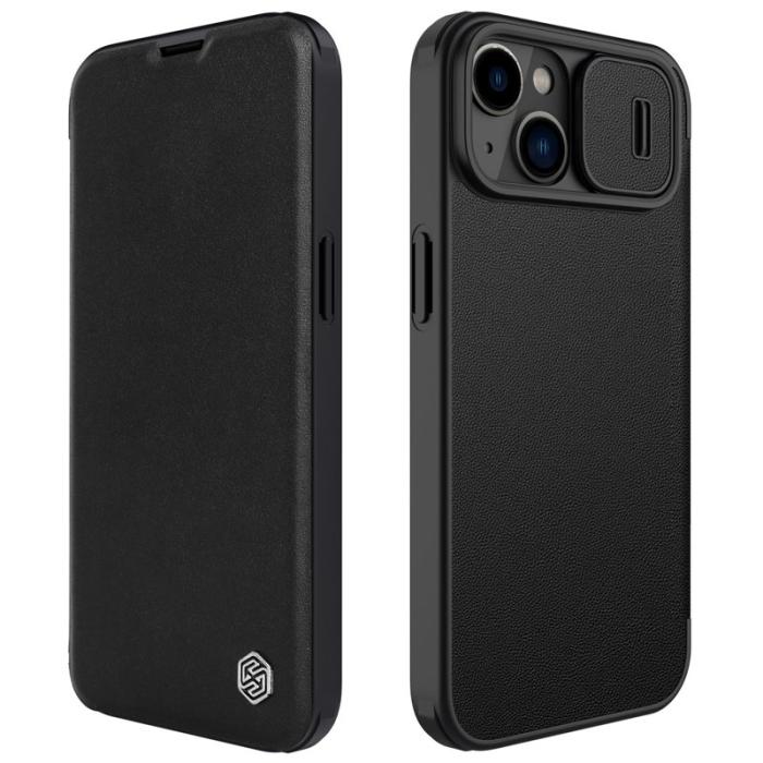 Nillkin - NILLKIN Qin Pro iPhone 14 Plus Skal med Kortfack - Svart