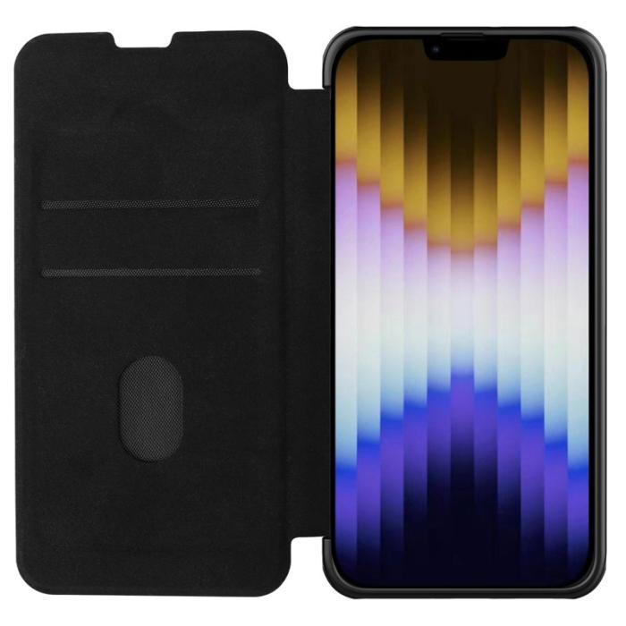 Nillkin - NILLKIN Qin Pro iPhone 14 Plus Skal med Kortfack - Svart