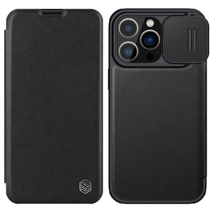 Nillkin - NILLKIN Qin Pro iPhone 14 Pro Skal PU Läder Svart