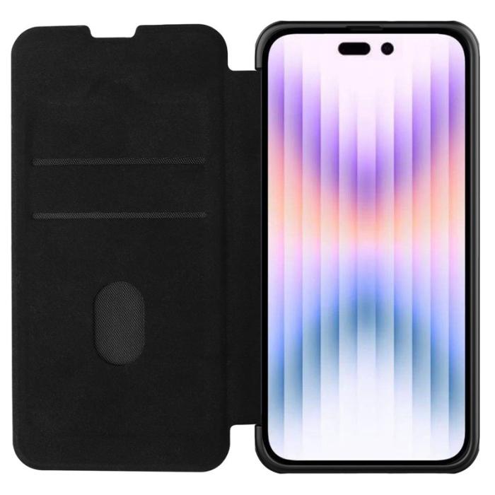 Nillkin - NILLKIN Qin Pro iPhone 14 Pro Skal PU Läder Svart