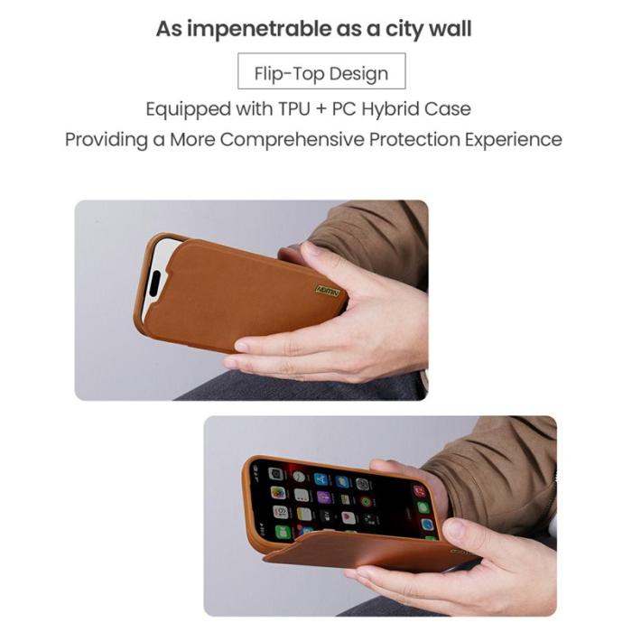 Nillkin - NILLKIN Qin Pro Series iPhone 17 Pro Skal med kortfack - Svart