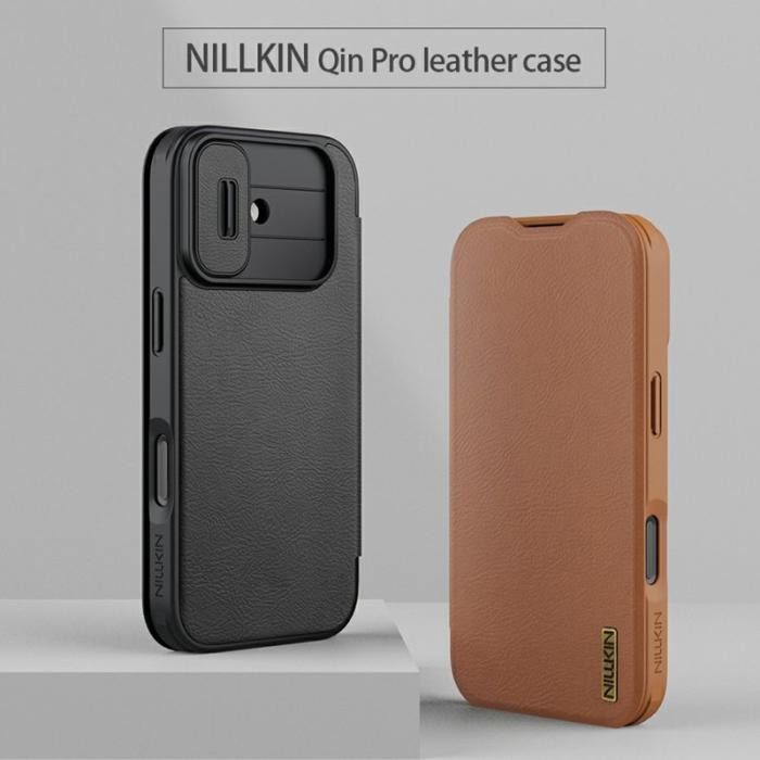 Nillkin - NILLKIN Qin Pro Series iPhone 17 Skal med kortfack - Brun