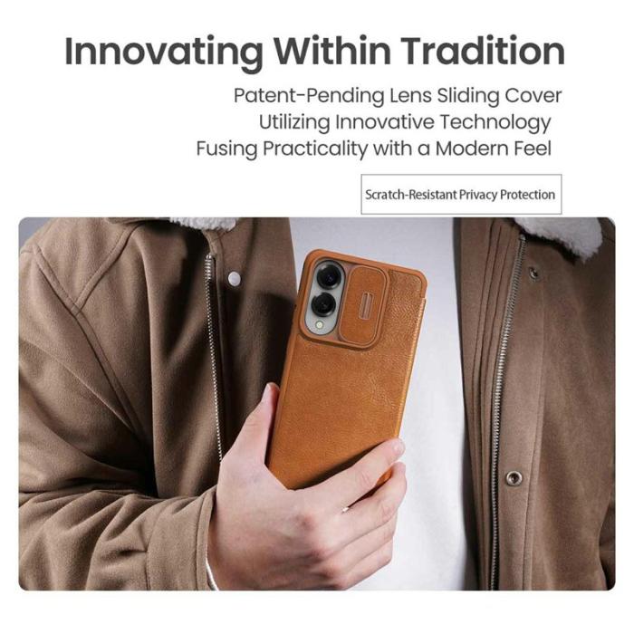 Nillkin - NILLKIN Qin Pro Series Samsung Galaxy S25 Edge Skal - Svart