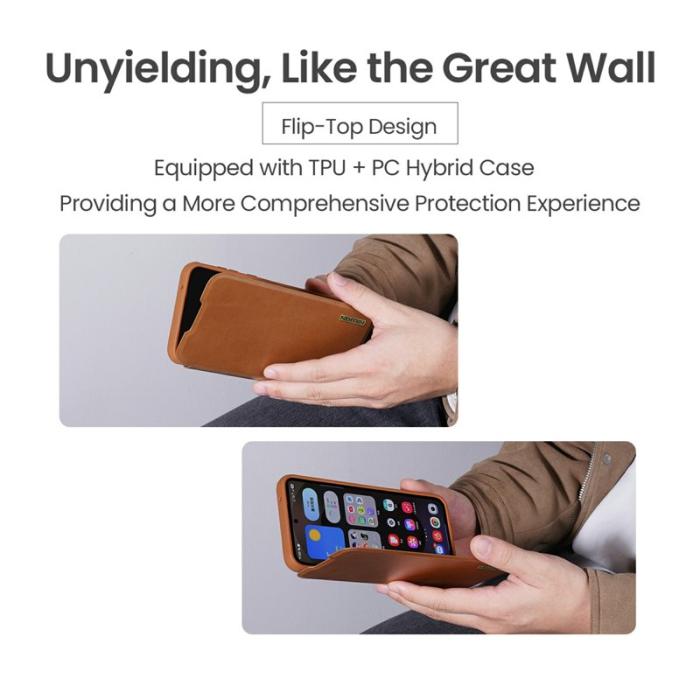 Nillkin - NILLKIN Qin Pro Series Samsung Galaxy S25 Edge Skal - Svart