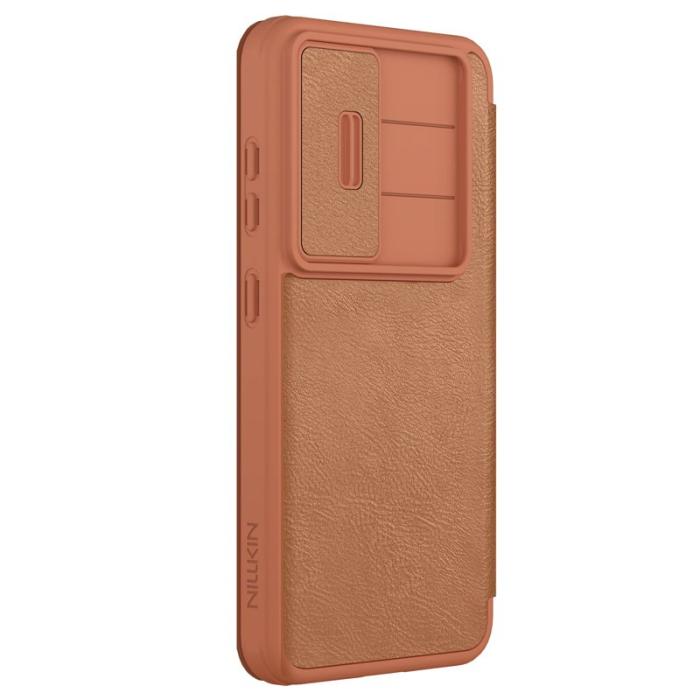 Nillkin - NILLKIN Qin Pro Series Samsung Galaxy S25+ Skal Läder Brun