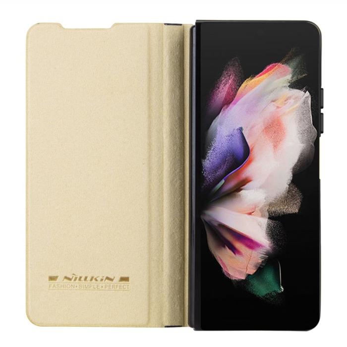 Nillkin - NILLKIN Qin Pro Series Samsung Galaxy Z Fold5 Fodral Guld