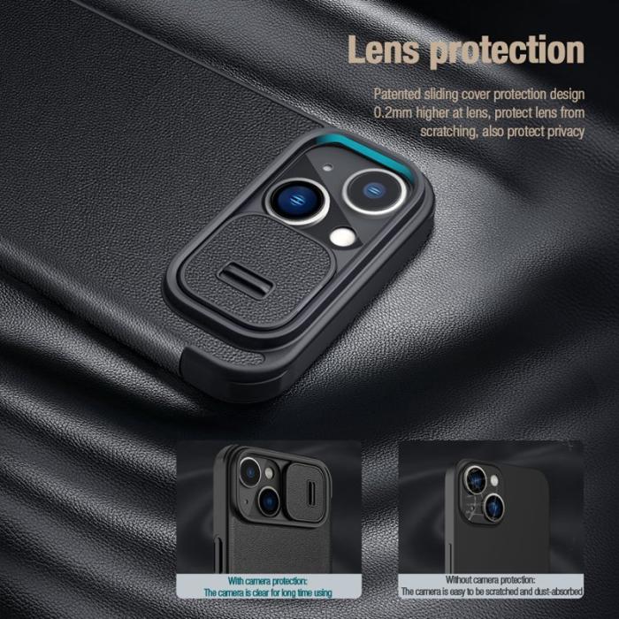 Nillkin - NILLKIN Qin Pro Series Skal för iPhone 15 Plus - Grön