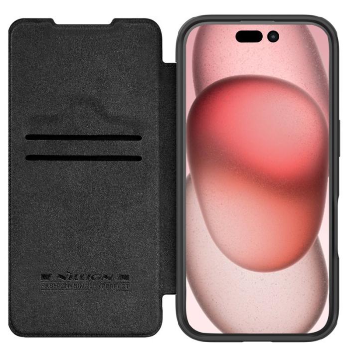 Nillkin - NILLKIN Qin Prop Series iPhone 16 Pro Max Läderfodral Svart