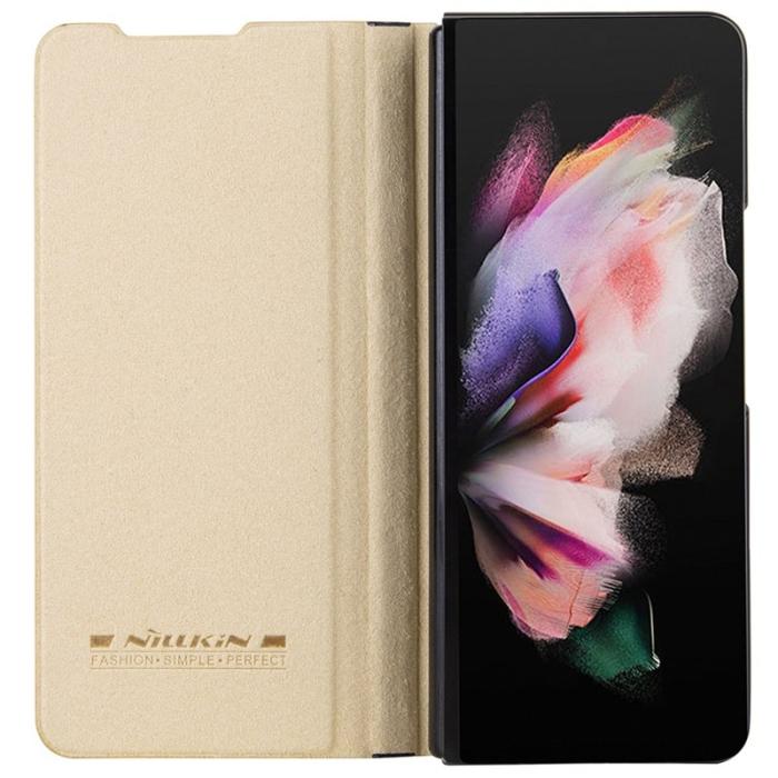Nillkin - NILLKIN Qin Series Samsung Galaxy Z Fold3 5G Fodral Gold