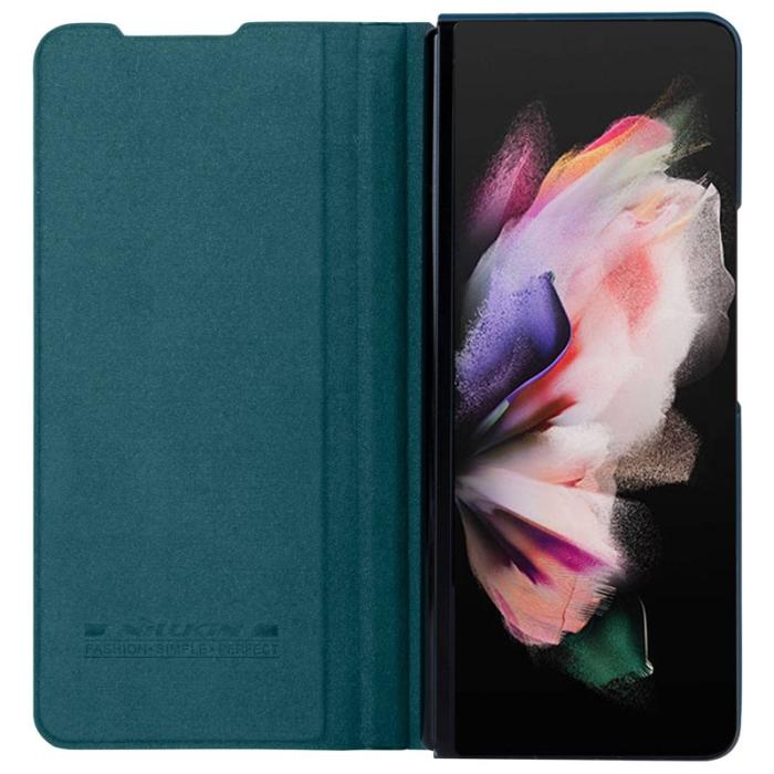 Nillkin - NILLKIN Qin Series Samsung Galaxy Z Fold3 5G Fodral Grön